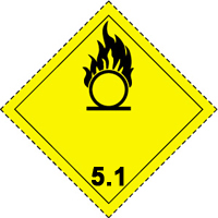 Знак - Класс 5 (Подкласс 5.1): Oкисляющие вещества