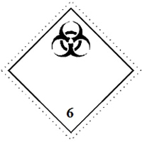 Знак - Класс 6 (Подкласс 6.2): Инфекционные вещества
